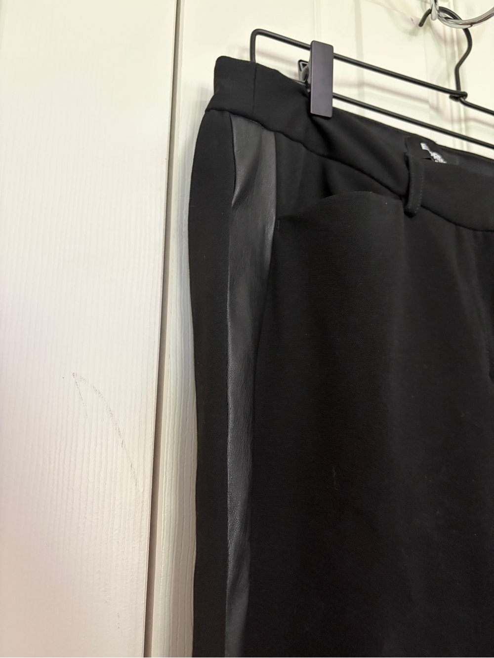 Express Black high waist skinny pant with tuxedo stripe women 12R